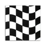 18 serviettes "Drapeau à damier"