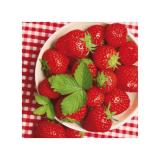 20 serviettes "Salade de fraises"