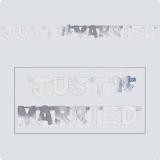 Guirlande de lettres argentées "Just Married" 130 cm