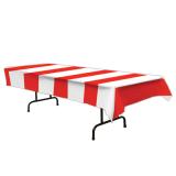 Nappe à rayures rouges & blanches 137 x 274 cm 