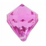 6 diamants de déco "Pierres précieuses colorées" - rose vif