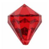 6 diamants de déco "Pierres précieuses colorées" - rouge