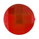 6 gros strass "Diamant rond" - rouge