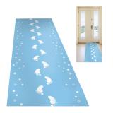 Tapis "Petits pieds" 50 x 250 cm - bleu clair