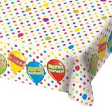 Nappe "Anniversaire multicolore" 1,3 x 1,8 m