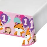 Nappe "Jungle Girl 1. anniversaire" 137 x 259 cm