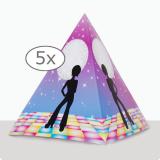 Déco de table Pyramide Disco 13,5 cm 5 pcs