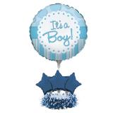 Déco de table ballons en alu "Little Baby Boy" 6 pcs.