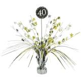 Déco de table fontaine "Anniversaire scintillant 40" 46 cm