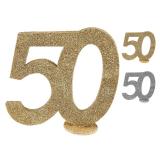 Déco de table "50 & paillettes" 10 cm