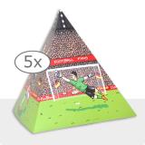 Déco de table "Pyramide de foot" 13,5 cm 5 pcs