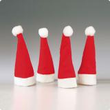4 décos de table "Mini bonnets de Noël"