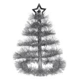 Déco de table "Sapin de Noël scintillant" 41 cm - argent