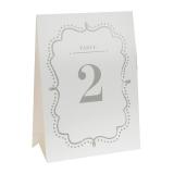 Cartons de table "Vintage" 1 - 10 - blanc