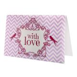6 cartons de table "With love" - rose