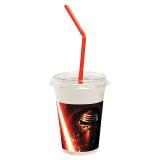 Trinkbecher "Star Wars 7" mit Strohhalm 12er Pack