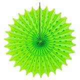 Déco de plafond lumière UV en papier alvéolé "Neon" 45 cm - vert fluo