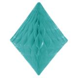 Diamant en papier alvéolé 30 cm - vert menthe