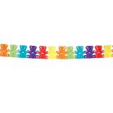Guirlande en papier crépon "Oursons multicolores" 4 m