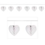 Guirlande de fanions "Coeurs blancs" 4 m