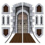 Déco murale "Portes, meurtrières & fenêtres de château" 9 pcs