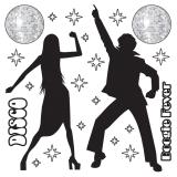 Déco murale "Disco Dancing" 22 pcs