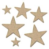 Déco murale "Ciel étoilé brillant" 6 pcs. - doré