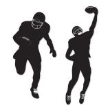 Silhouettes murales "American Football" 2-pcs. 