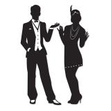 Silhouettes murale "Roaring 20ies" 2 pcs.