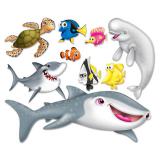 Déco murale "Adorable animaux marins" 9-pcs.