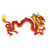 Déco murale XXL "Grand dragon chinois" 1,83 m