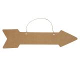 Pancarte en carton 43 cm - naturel