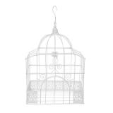 Elément de déco blanc "Cage à oiseaux" 30 cm