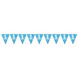 Guirlande de fanions "1st Birthday" 3,7 m - bleu clair