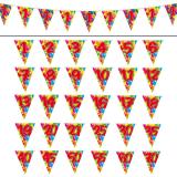 Guirlande de fanions "Happy Birthday Ballons Multicolores" 10 m - 50