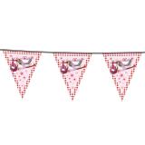 Guirlande de fanions "Cigogne & bébé" 10 m - rose