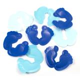 Confettis XL "Empreintes de pied" 14 g - bleu