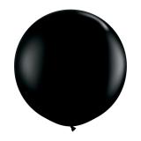 XL Luftballon einfarbig 90 cm-schwarz