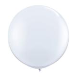 Ballons de baudruche XL unicolores 90 cm - blanc