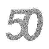 6 confettis paillettes XXL "50 ans"