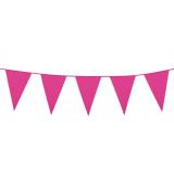 Guirlande de fanions XXL unicolore 10 m - rose vif