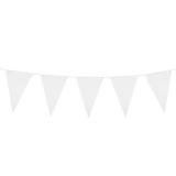 Guirlande de fanions XXL unicolore 10 m - blanc