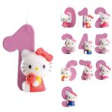 Bougie chiffre "Hello Kitty" 9 cm