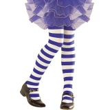 Collants bicolores rayés pour enfant - bleu-blanc - 1-3 ans