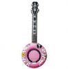 Guitare gonflable "Flower Power" 100 cm - rose vif  - 1 