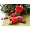 2 chaussettes de décoration "Noel traditionnel"  suggestion de présentation