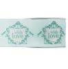 Ruban de déco "With love" 5 m - vert menthe