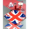 10 assiettes en carton carrées "Union Jack" - exemple