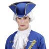 Chapeau tricorne avec bordure dorée - bleu