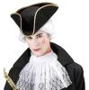 Chapeau tricorne avec bordure dorée - noir - 3 